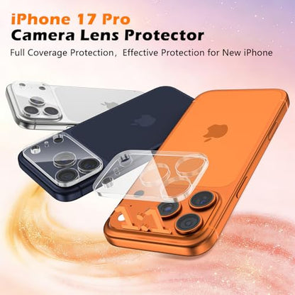 imluckies 3 Pack for iPhone 17 Pro 6.3" Camera Lens Protector, HD Clear Tempered Glass Camera Accessories, 9H Hardness Anti-Scratch Screen Cover, Case Friendly[Not Affect Night Shots] - size: 17 Pro-Clear