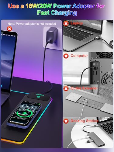 Mouse Pad with 15W Wireless Charging, RGB Gaming Mousepad, 31.5"x11.8" - color: RGB Right-Touch Control-31.5"x11.8"