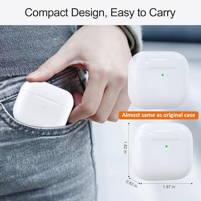 Wireless Charging Case Compatible with AirPods 4th(USB-C) | Charger Case Replacement | with Bluetooth Pairing Sync Button | No Airpod 4th