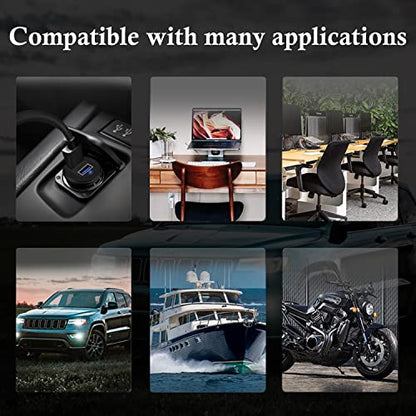 Alloy Shell Dual USB 3.0 Male to Female Car Mount Flush Cable 1ft - style: Dual Port 1ft
