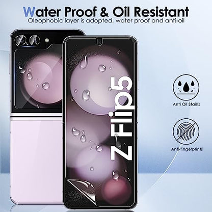 [2 Sets 6 Pack] for Samsung Galaxy Z Flip 5 Screen Protector - size: Z Flip 5