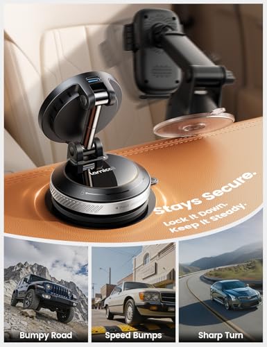 Lamicall 15W for MagSafe Car Mount Charger, 360° Wireless Car Phone Holder - size: New Upgraded - 63mm