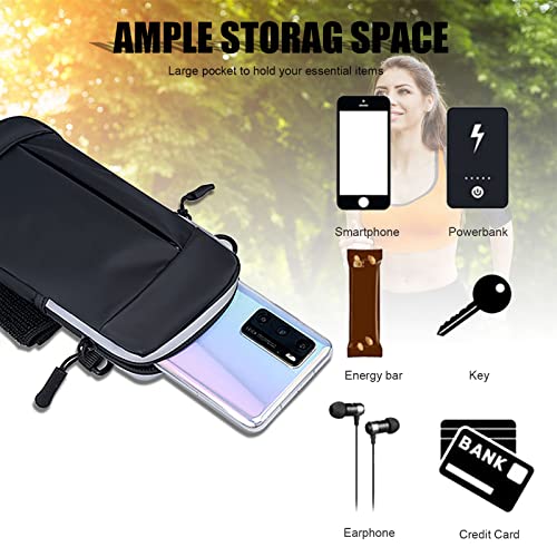Phone Holder for Running Armband Cell Phone Purse Crossbody for Women Men Kids,iPhone 17 16 16e 15 14 13 12 11 Pro Max Xs Xr X Plus Air SE Mini Galaxy Ultra Edge S26 S25 S24 Note Bag Arm Band - color: 01-Black with Crossbody Strap&Hook