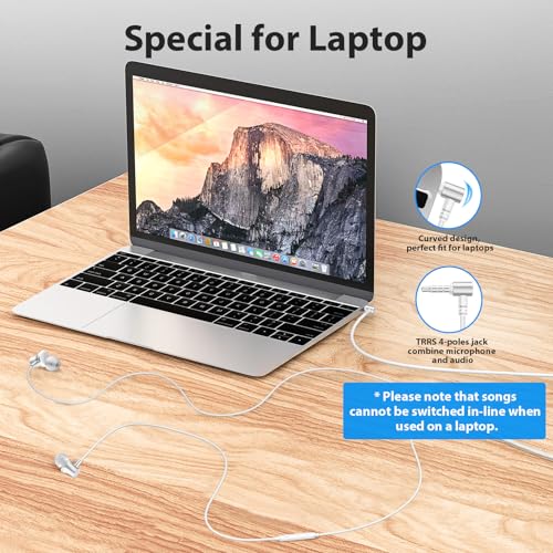 ASKUBSKU Wired Earbuds with Mic for School Chromebook Laptop PC, Silver - color: Silver