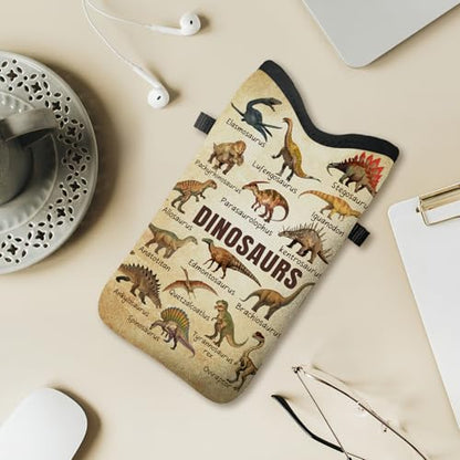 Cell Phone Sleeve Pouch with Adjustable Strap - Dinosaur Stuff - color: Dinosaur