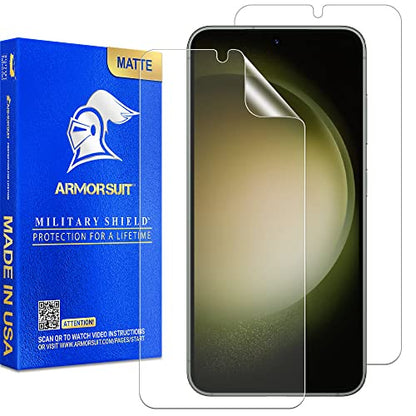 ArmorSuit 2 Pack for Samsung Galaxy S23 5G Anti-Glare Screen Protector (6.1 Inch, 2023 Release) Case Friendly MilitaryShield Matte Film - Made in USA