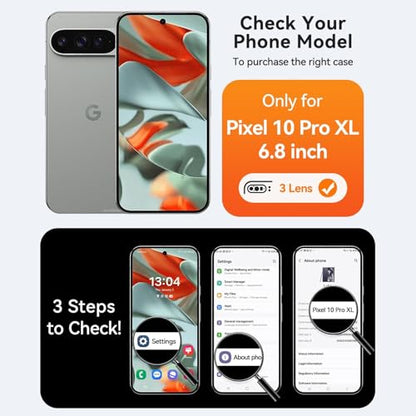 Battery Case for Google Pixel 9/10 Pro XL, 10000mAh Portable Protective Charging Case with Wireless Charging Compatible for Pixel 9/10 Pro XL (6.8 inch) Battery Pack Charger Case with Carplay (Black) - size: Google Pixel 9 Pro XL/ 10 Pro XL -10000mAh