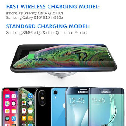 Recessed Desk Wireless Charger,15W Fast Flush Mount Phone Qi Charging Pad - color: LED Red