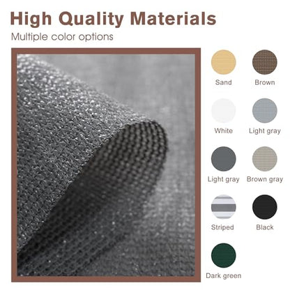 SUNNY GUARD 3' x 10' Balcony Privacy Screen, HDPE Patio Railing Cover Fence - color: Dark Gray, size: 0 3' x 1 0'
