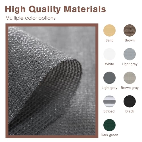 SUNNY GUARD 3' x 16' Balcony Privacy Screen, HDPE Patio Railing Cover Fence - color: Dark Gray, size: 0 3' x 1 6'