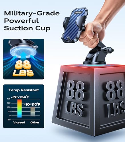 VICSEED Upgraded [Racing-Grade Steady] Phone Holders for Your Car Dark Blue - color: Dark Blue