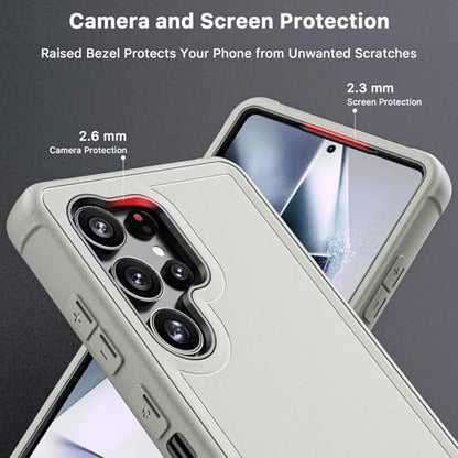 M MYBAT PRO for Samsung Galaxy S25 Ultra Case with 360° Rotating Stand | Maverick Series - color: Natural Titanium, size: Samsung Galaxy S25 Ultra