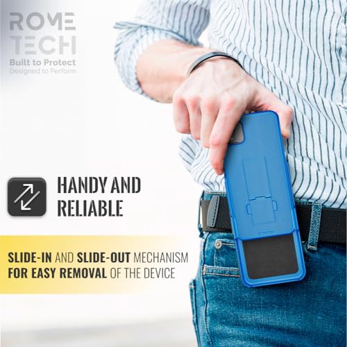 Designed for iPhone 14 Pro Case with Belt Clip Holster - Kickstand Cover Phone Case - Blue (Dots) - color: Blue, style: iPhone 14 Pro