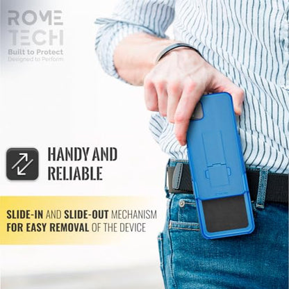 Designed for iPhone 14 Pro Case with Belt Clip Holster - Kickstand Cover Phone Case - Blue (Dots) - color: Blue, style: iPhone 14 Pro