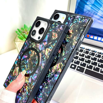 AIGOMARA Magnetic Rectangle for iPhone 14 Pro Case, Abalone Shell - color: Abalone, size: iPhone 14 Pro