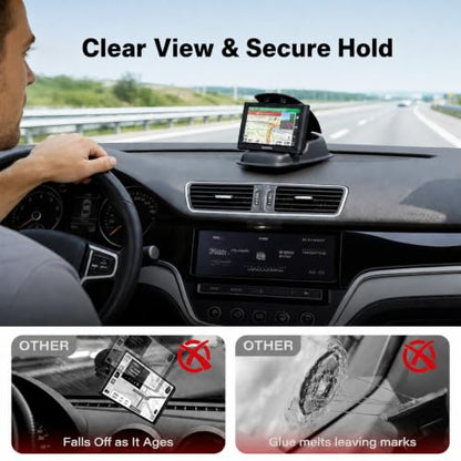 APPS2Car Weighted Beanbag GPS Holder for Car Dashboard, Spring-Loaded Clamp