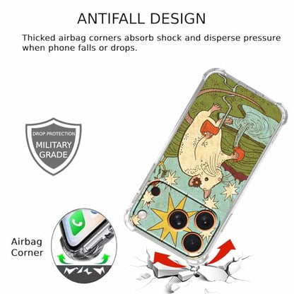 Case for iPhone 17 Pro with Tarot Card Design,Aesthetic Cute Rat Pattern,Trendy Soft TPU Bumper Phone Cover,6.3"(Rat,17Pro) - color: Rat, size: iPhone 17 Pro