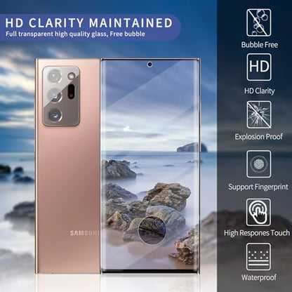 2 Pack Tempered Glass Screen Protector Applicable for Samsung Galaxy Note 20 Ultra 6.9 inch 2 Pack HD Camera Lens Protector, HD Clear Scratch Resistant Suitable - color: Note 20 Ultra