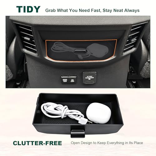 Rear Center Console Organizer for 2022-2026 Toyota Tundra Accessories - size: 2022-2026 Toyota Tundra