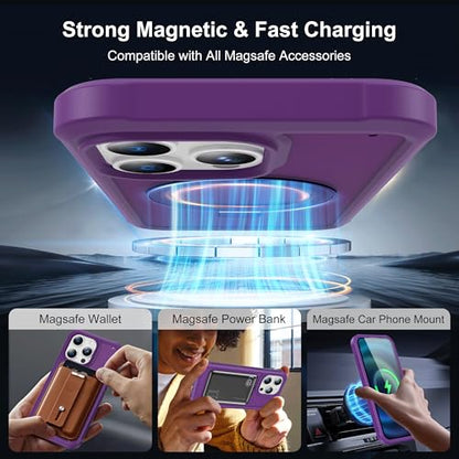Compatible with iPhone 13 Pro Max Case with Stand 6.7",Purple - color: Purple, size: Iphone 13 Pro Max