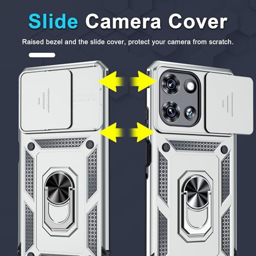 for Moto G Power 5G 2026/2025 Case Built in Slide Camera Cover Silver - color: Silver, size: Moto G Power 5G(2025)