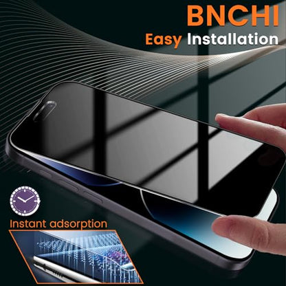 2 Pack 4 Way 360° Privacy Screen Protector for iPhone 14 Pro 6.1-Inch, Horizontal and Vertical All Around Anti-Spy 9H Tempered Glass Film, Scratch Resistant, Zero Bubbles, Face ID Sensitive - size: iPhone 14 Pro