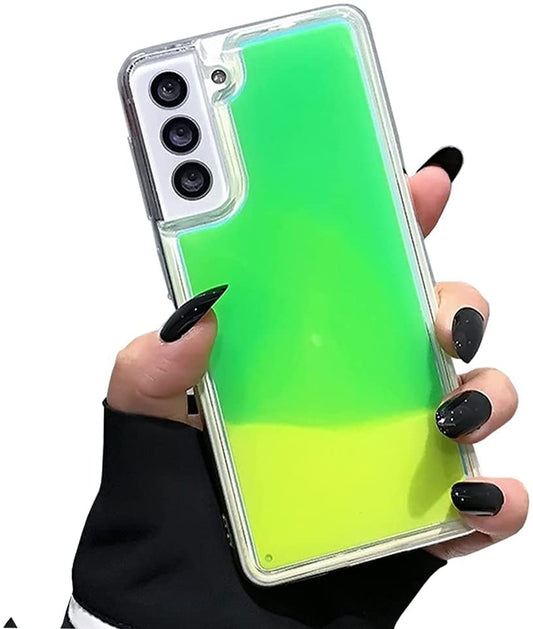 Yatchen Cellular Phone Case for Samsung Galaxy S20 FE 5G, Green, Liquid Fluorescent Design, Shockproof Soft TPU Protector, Wireless Charging Compatible - color: Green, size: Galaxy S20 FE