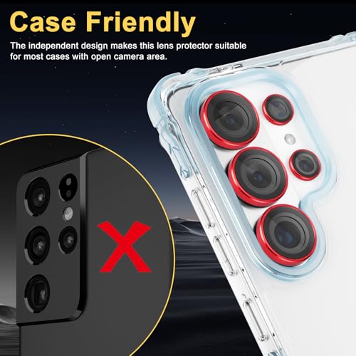 Camera Lens Protector for Samsung Galaxy S26 Ultra, Red - color: Red