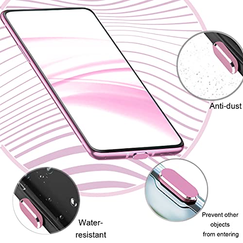 USB C Dust Plugs Charging Port Cover Caps, 2 PCS (Pink) - color: Pink