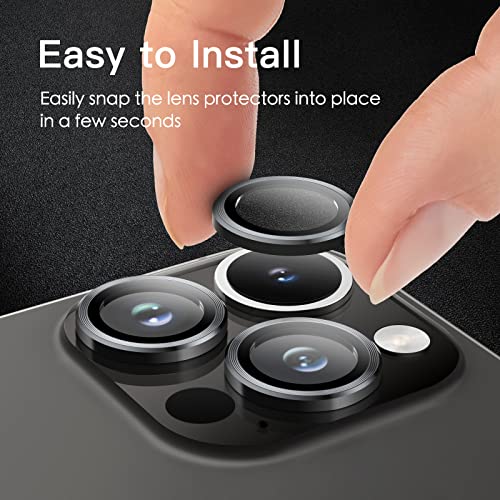 JETech Camera Lens Protector for iPhone 14 Pro/14 Pro Max, Space Black - color: Space Black