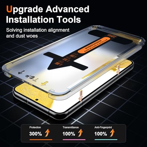 [2 Pack] Privacy Screen Protector for Samsung Galaxy S22, Ultrasonic Fingerprint Support, Auto-Alignment Frame, Easiest to Installation, Scratch-Resistant, Bubble-Free - size: Galaxy S22