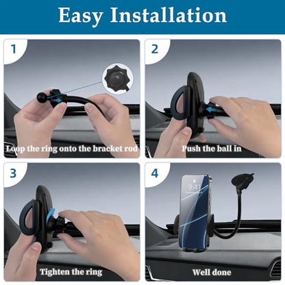 Car Phone Holder for Windshield, Suction Cup Phone Mount