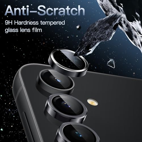 JETech Camera Lens Protector for Samsung Galaxy S23 FE, Black, 1 Set