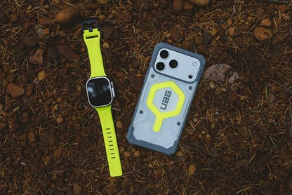 URBAN ARMOR GEAR UAG Designed for iPhone 17 Pro Case Pathfinder Clear - Compatible with MagSafe Luminous Glow in The Dark Military Grade Protective Cover, Active Neon - color: Pathfinder Clear - Active Neon