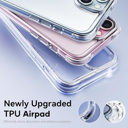 Mkeke for iPhone 15 Case Clear, [Not Yellowing] [Military-Grade Drop Protection] Clear Slim Phone Cases for Apple iPhone 15 with Shockproof Bumper 2023 - size: for iPhone 15 Case 6.1"