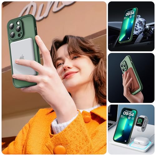 TOCOL for iPhone 13 Pro Max Case, Compatible with MagSafe, Alpine Green - color: Alpine Green, size: Iphone 13 Pro Max