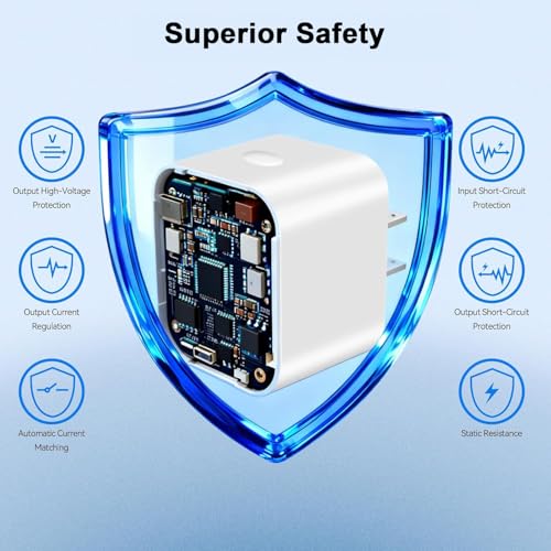 USB C Charger Block,[2 Pack] Foldable 40W USBC Dynamic Adapter with 60W Max - color: White-1Port