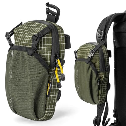 HIKEMAN Backpack Shoulder Strap Pouch - Smartphone Strap Pack,Waterproof Backpack Strap Pocket Attachment Bag for Hikers,Small Crossbody Bag Waist Pack for Sports Hiking Camping (Army Green) - color: Army Green