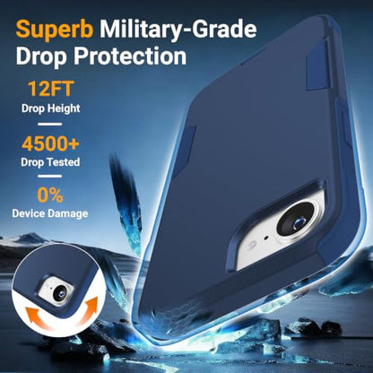 jaroco Magnetic for iPhone 17E/16E Case Heavy Duty Rugged Dual-Layer Blue - color: Blue, size: iPhone 17E/16E