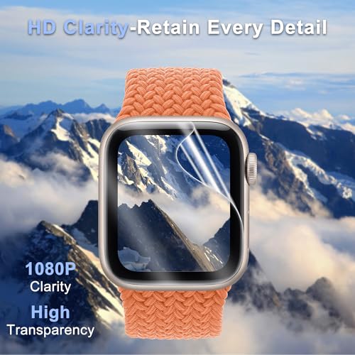 8 Pack Screen Protector for Apple Watch SE 3 / SE 2 / SE 44mm | Ultra Clear Flexible Soft Film for iWatch SE 3/2/1, HD Scratch Resistant Anti Fingerprint Touch Sensitive Bubble Free - size: For Apple Watch SE 3/2/1 44mm 1.85 Inch
