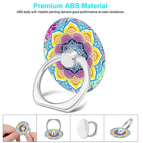 Bonoma Cell Phone Ring Holder Stand,3- Pack Colorful Mandala - color: Colorful Mandala