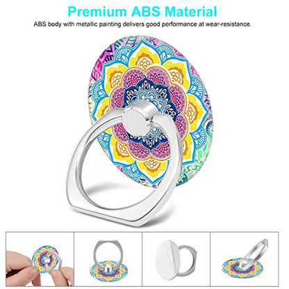 Bonoma Cell Phone Ring Holder Stand,3- Pack Colorful Mandala - color: Colorful Mandala