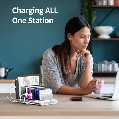Unitek Charging Station for Multiple Devices, USB Charger Dock with SmartIC