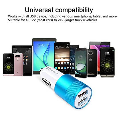 Fast Car Charger, Quick Charging 5.4A/30W Phone USB Car Charger Adapter - color: blue, style: USB A