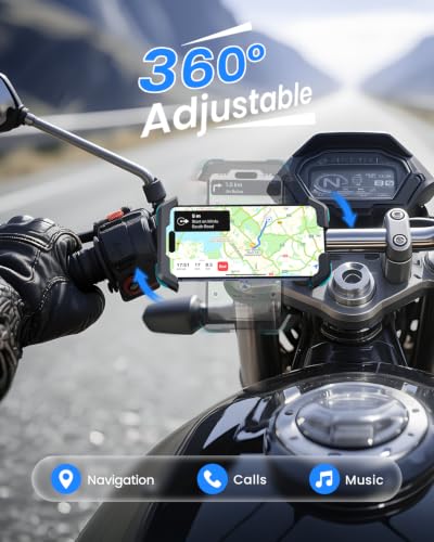 LOXP Anti-Shake Bike Phone Mount with 2026 Dual Vibration Dampener - color: Blue