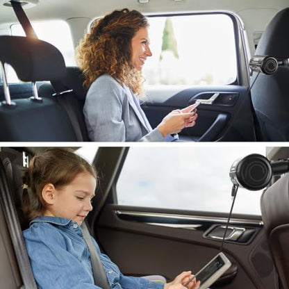 PLDHPRO Multi Port Car Headrest Retractable Charger 4 in 1 Charging Station Dock for Lfyt Turo Ride Share Customers, Vehicle Backseat Accessories for Driver Fit Galaxy, iPhone, Andriod Devices - size: 4 IN 1-with Car Charger