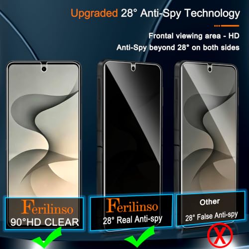 Ferilinso 2 Pack Privacy Screen Protector for Samsung Galaxy Z Flip 8 - size: Samsung Z Flip 8 6.9IN