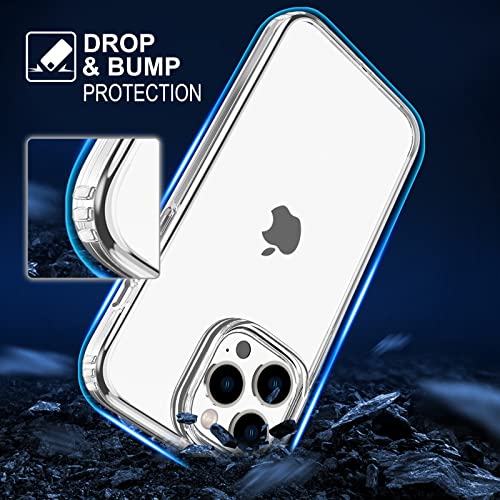 TENOC Phone Case Compatible with iPhone 15 Pro Max, Clear Case Anti-Yellowing Protective Bumper Hard Back Cover for 6.7 Inch - color: Clear Anti-Yellowing, size: iPhone 15 Pro Max
