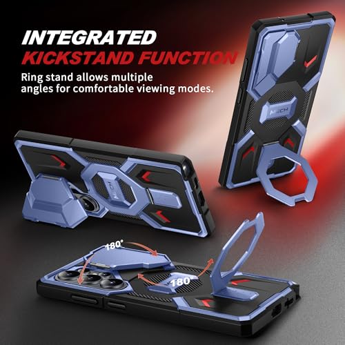 TONGATE Magnetic Stand for Samsung Galaxy S26 Ultra Case, Compatible with Magsafe, [Camera Cover & 2 Front Frames][Drop Protection] S26 Ultra Case Built-in Screen Protector & Belt Clip, Blue - color: Blue