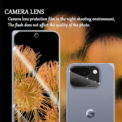 Screen Protector for Google Pixel 10 Pro Fold & Camera Lens Protectors [2+2 Pack] [Ultrasonic Fingerprint Unlock] [Case Friendly] [Bubble-Free] Tempered Glass For Pixel 10 Pro Fold - size: Google Pixel 10 Pro Fold